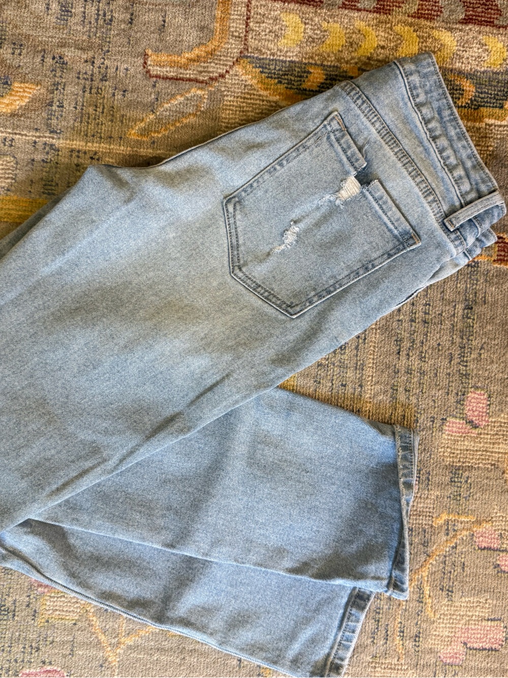 JBD Womens Denim Light Wash Distressed Boyfriend Jeans Size 28 - Picture 4 of 5